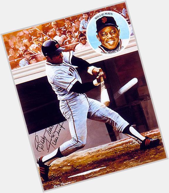 Happy Birthday to the \"say hey kid\" Legend Willie Mays. Classic impact position here. 