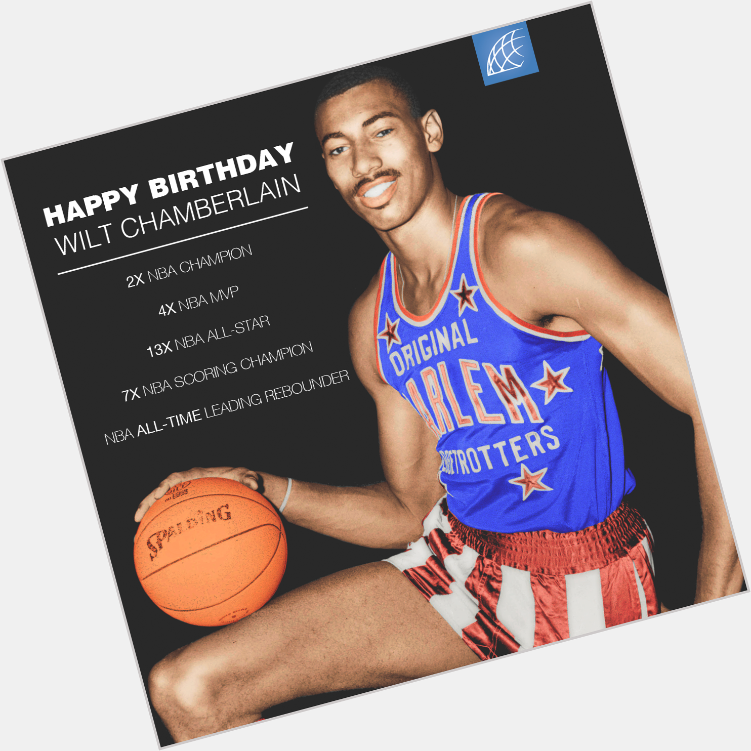 Wilt Chamberlain never fouled out of a game in his professional career. Happy Birthday!  
