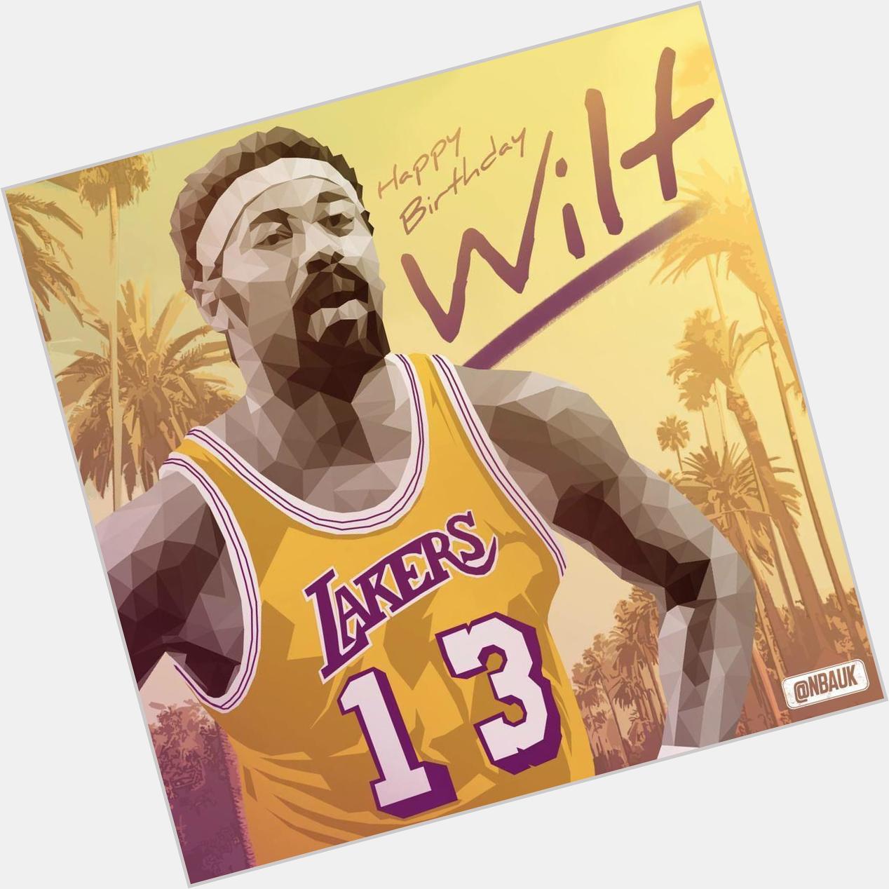 Happy Birthday to one of the greatest players ever.. Wilt Chamberlain 