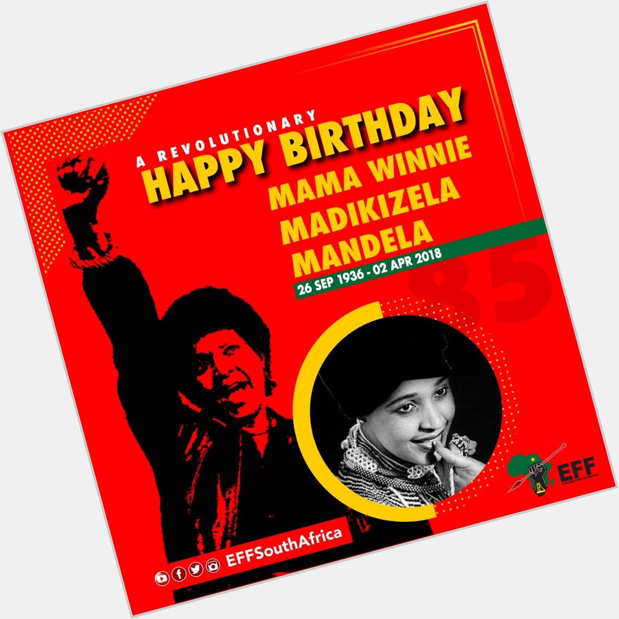 Revolutionary Happy Birthday Mama Winnie Madikizela Mandela 
