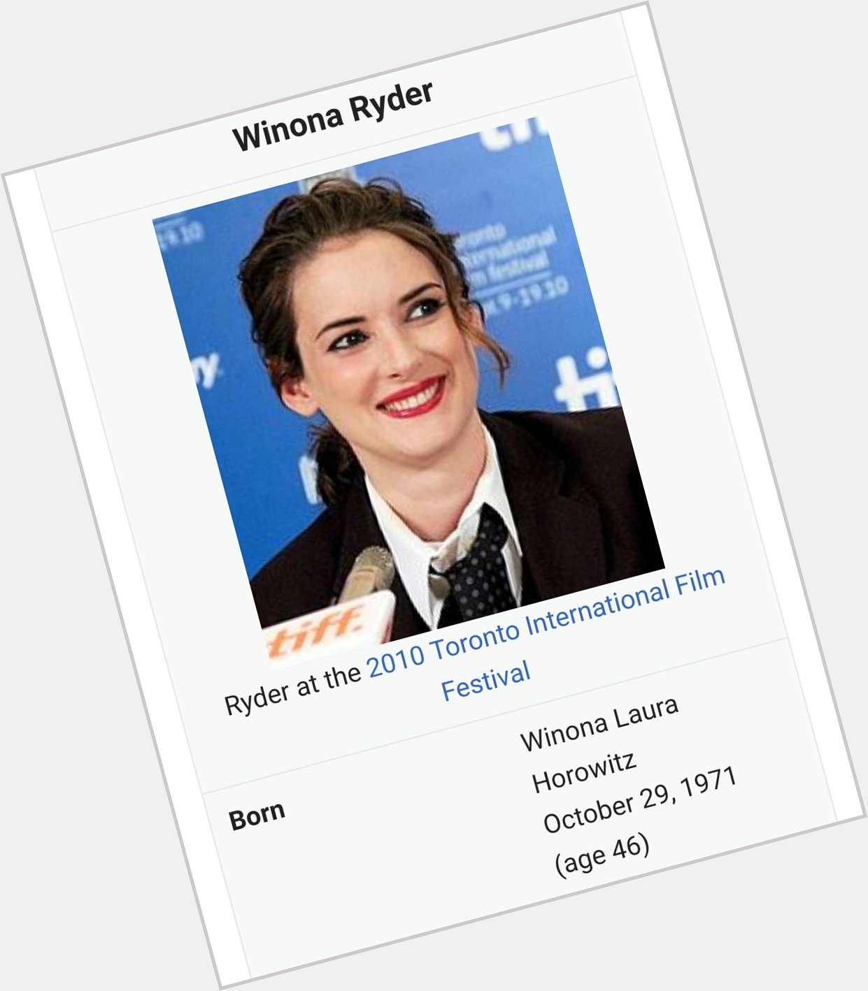 Thank you for the birthday wishes folks, you\re too kind. But more importantly, happy birthday to Winona Ryder. 