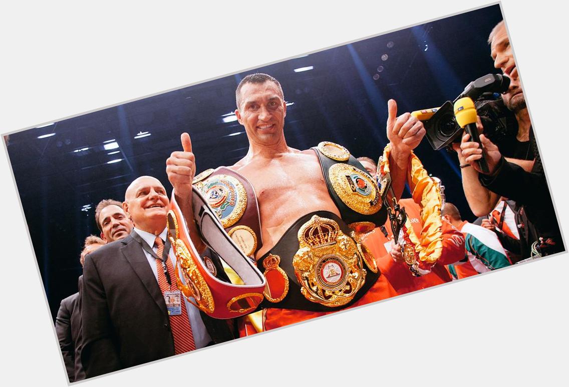 Happy 39th birthday to heavyweight champ Wladimir One month until live on HBO. 