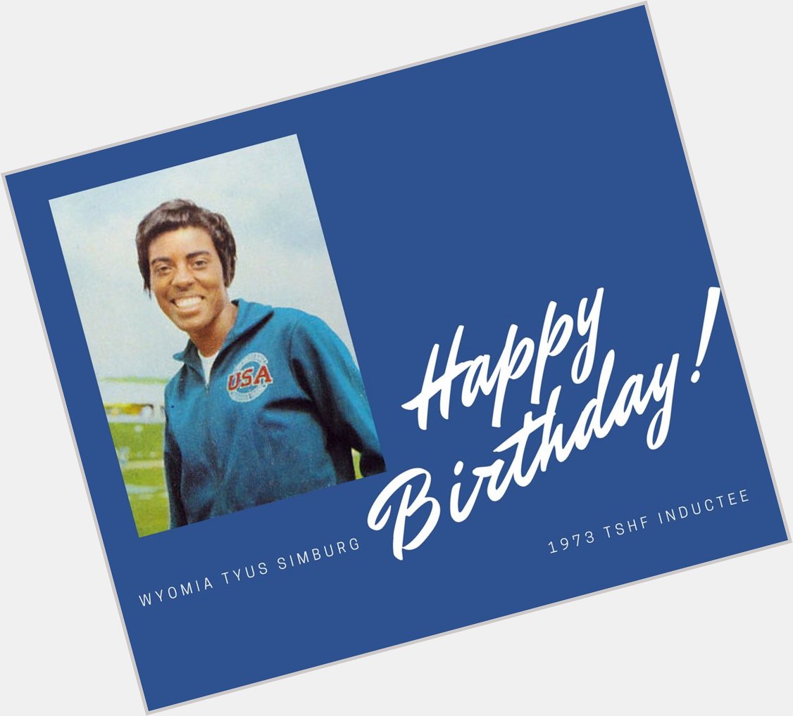 The wishes former and sprinter Wyomia Tyus Simburg a Happy Birthday! 