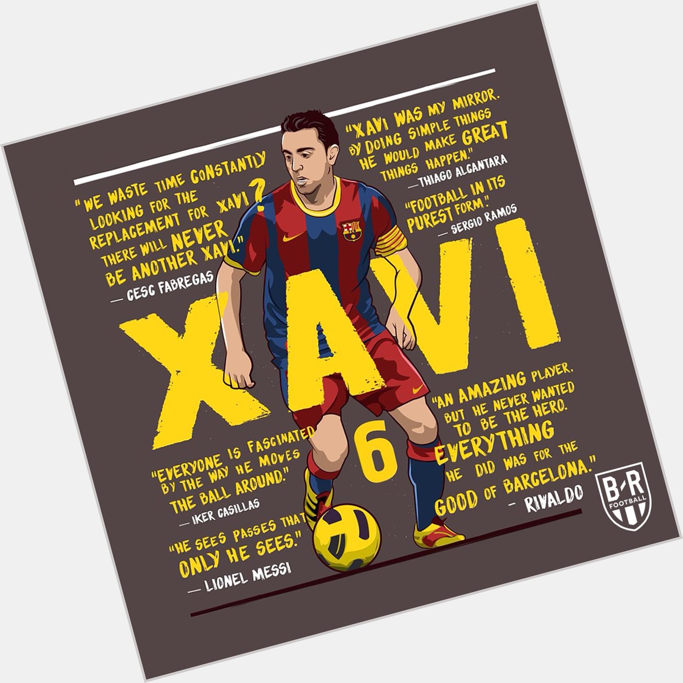 Too late but happy birthday to our legend, the one and only Xavi Hernandez. 