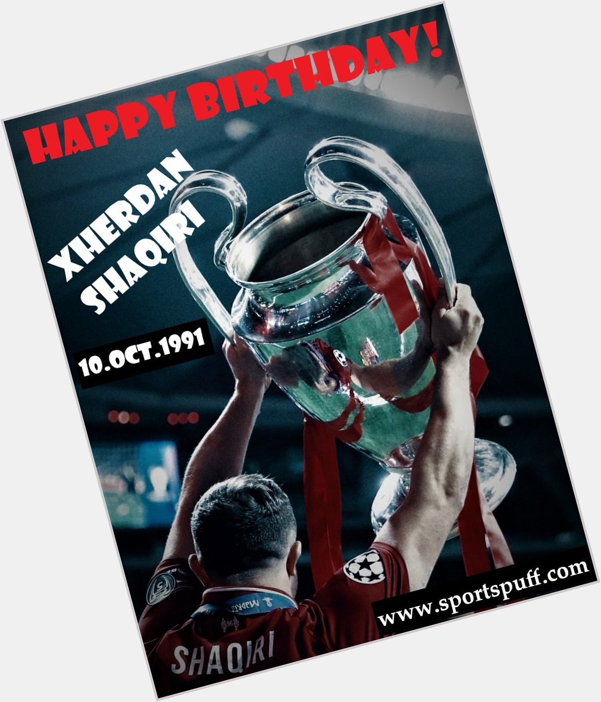 Xherdan Shaqiri-Liverpool and Swiss player turns 28 today,  is wishing him a happy birthday! 