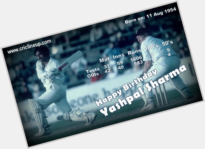 Happy Birthday to attacking Indian batsman Yashpal Sharma 