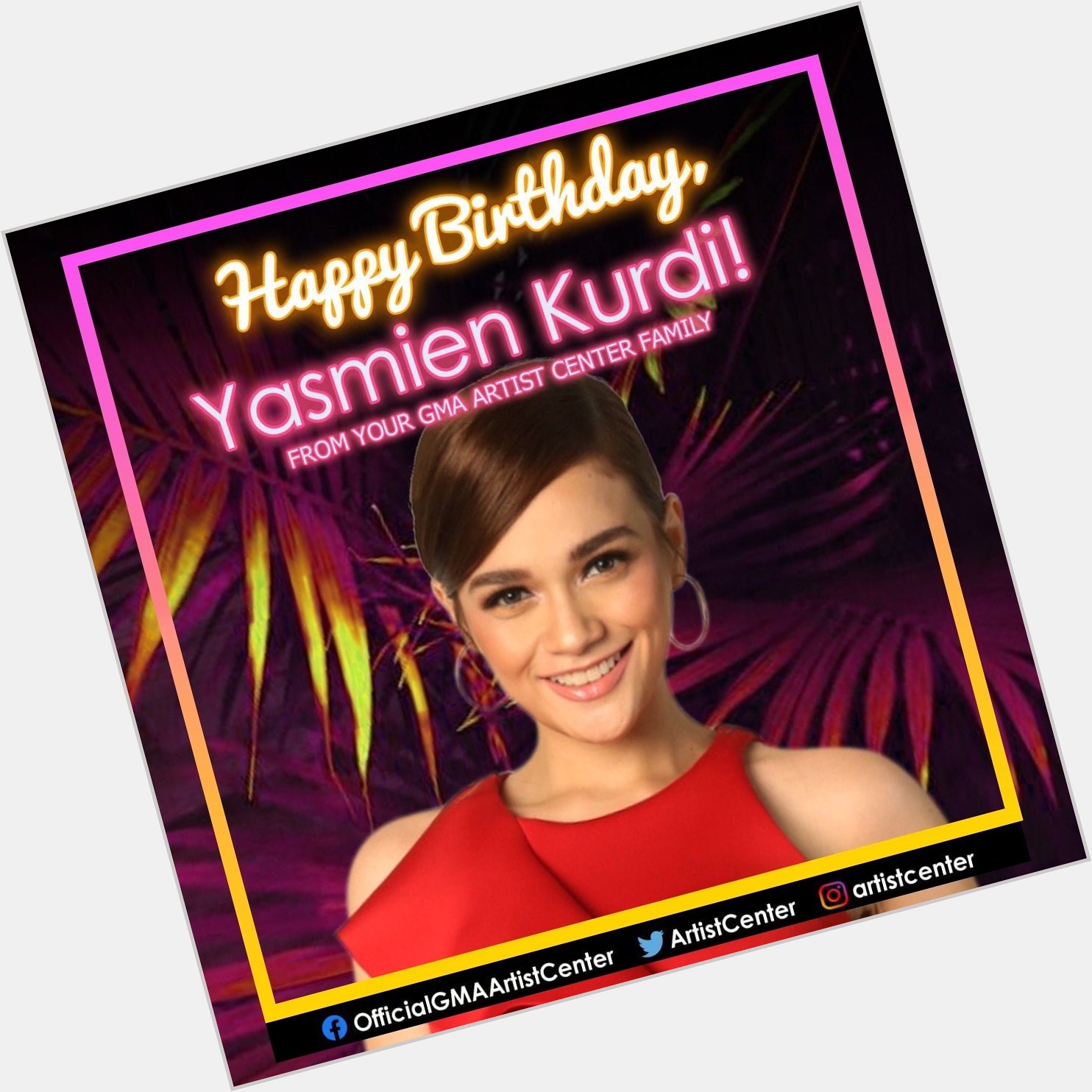 Happy Birthday to Kapuso actress YASMIEN KURDI! Stay safe and blessed.   