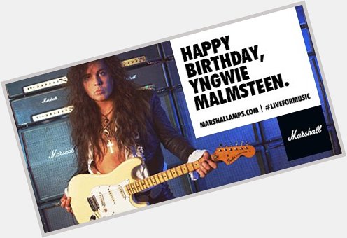 The man with the wall of Marshall. Happy Birthday to guitar virtuoso Yngwie Malmsteen 