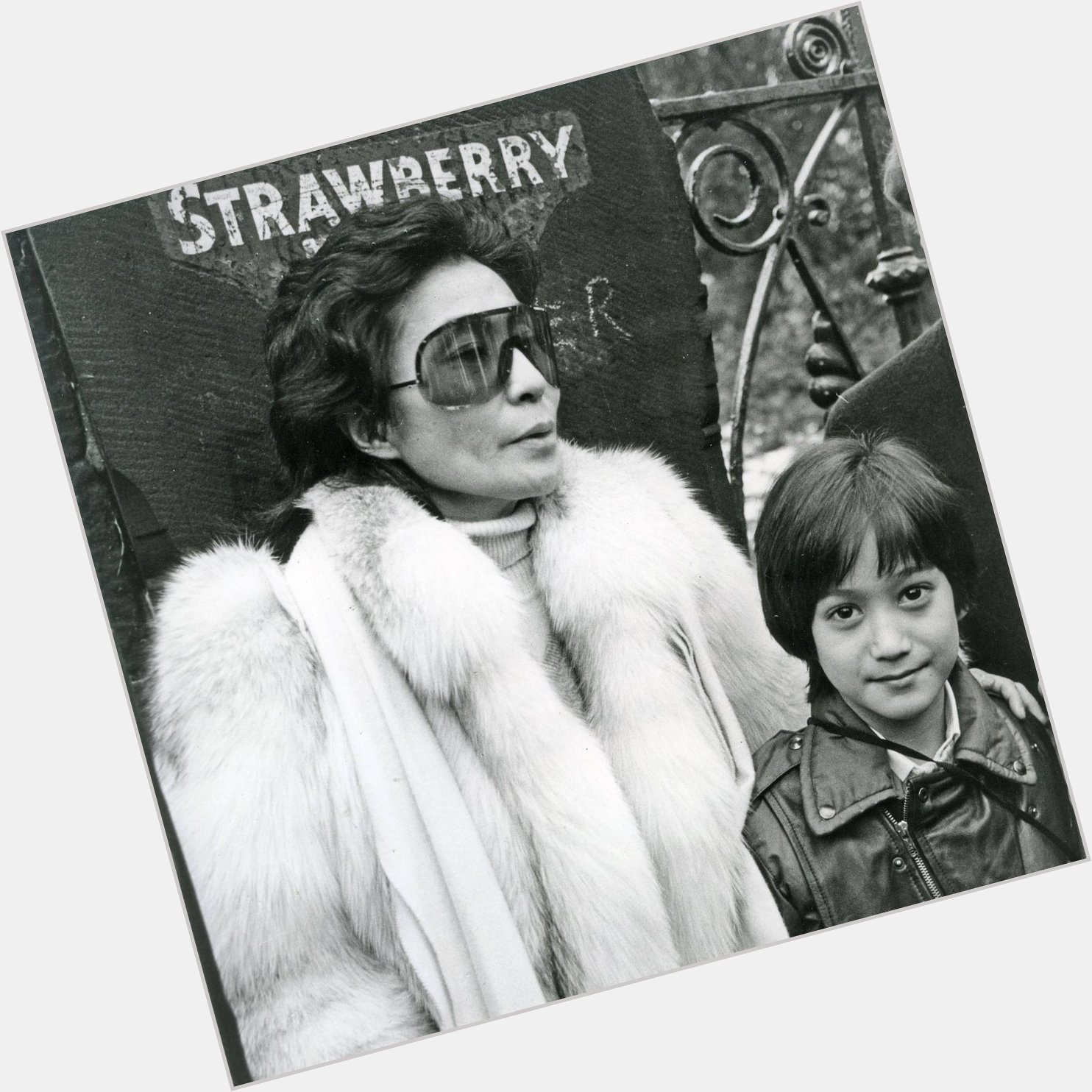 Happy 87th Birthday to Yoko Ono! Visiting Strawberry Field with Sean in 1984. 
