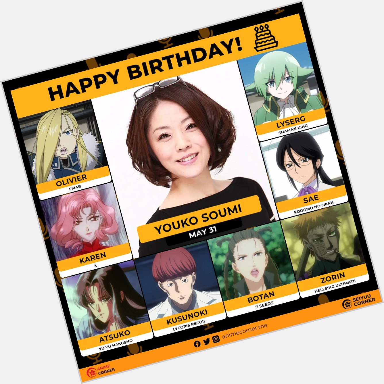 Happy 61st birthday to Yoko Soumi!   Join us in wishing her all the best   