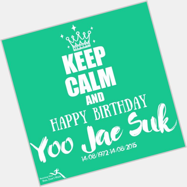 Happy birthday to Yoo Jae Suk-nim :) 