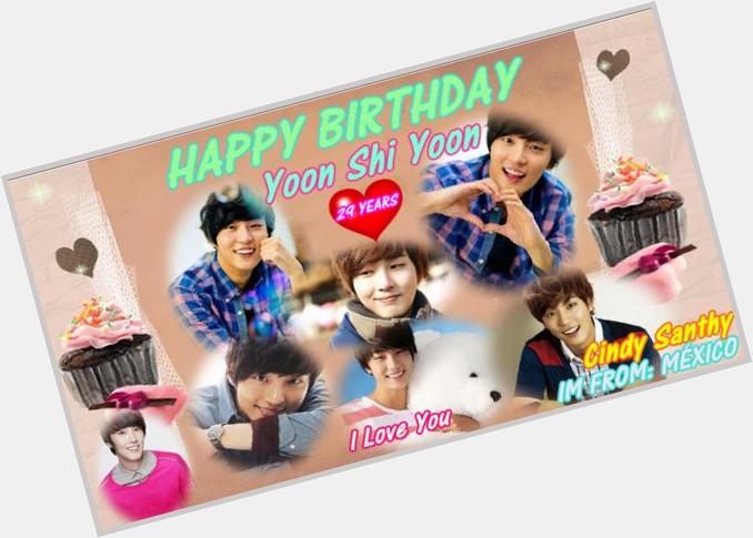 Happy Birthday
Oppa Yoon Shi Yoon 
Congratulations, I love you  