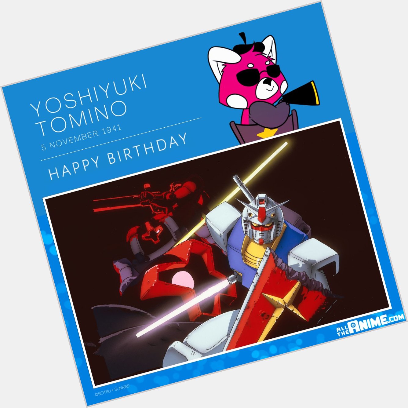 On this day in 1941, the creator of Mobile Suit Gundam Yoshiyuki Tomino was born Happy birthday Tomino-san! 