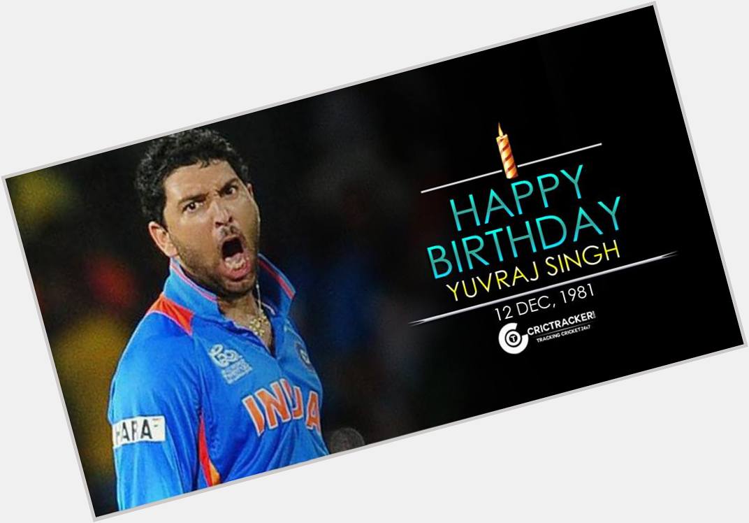 Happy Birthday \"Yuvraj Singh\". He turns 34 today. 
