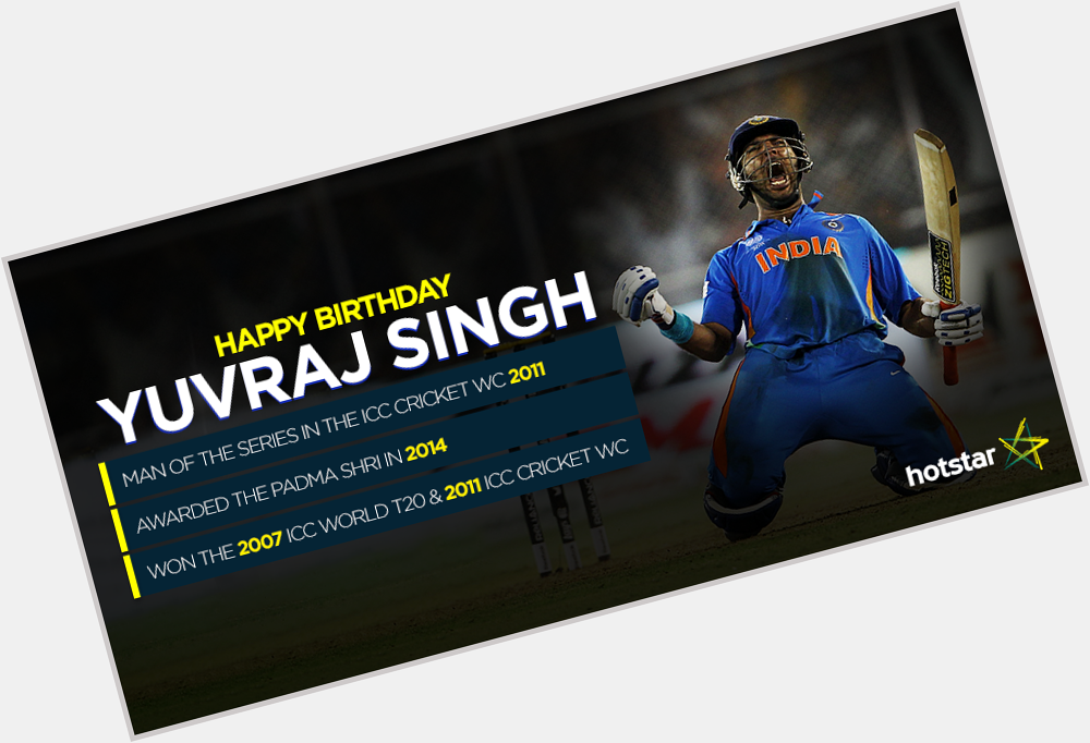 The 2011 World Cup could ve been a different story if it wasn t for Yuvraj Singh. Happy Birthday 
