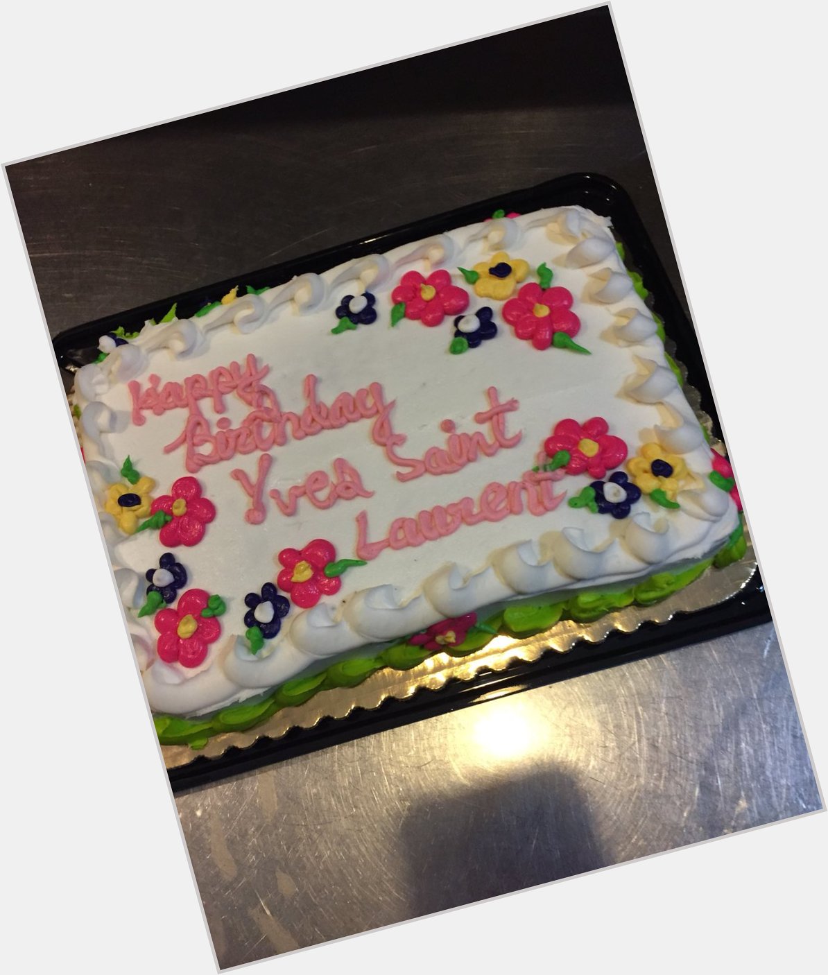 Cake at First Church Shelter Series; Happy Birthday Yves Saint Laurent 