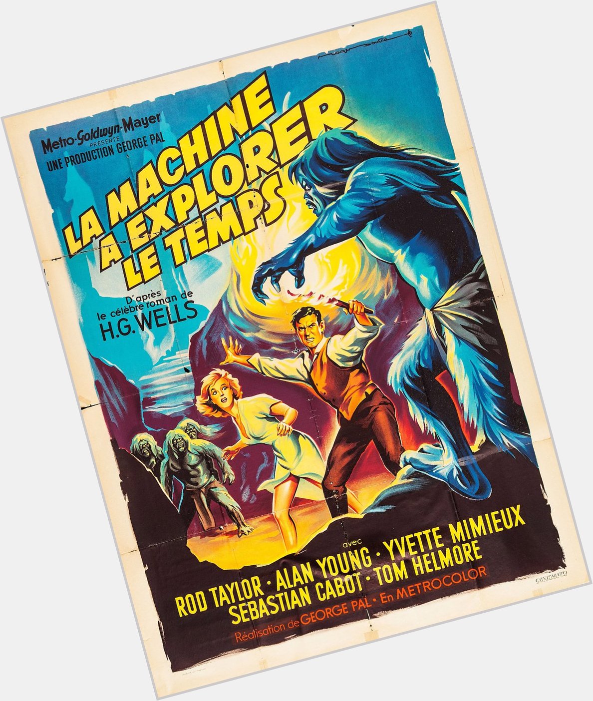 Happy Birthday Yvette Mimieux - THE TIME MACHINE - 1960 - French release poster 