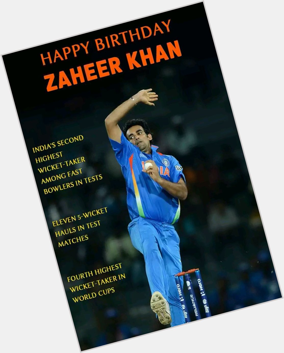Happy birthday Zaheer Khan 