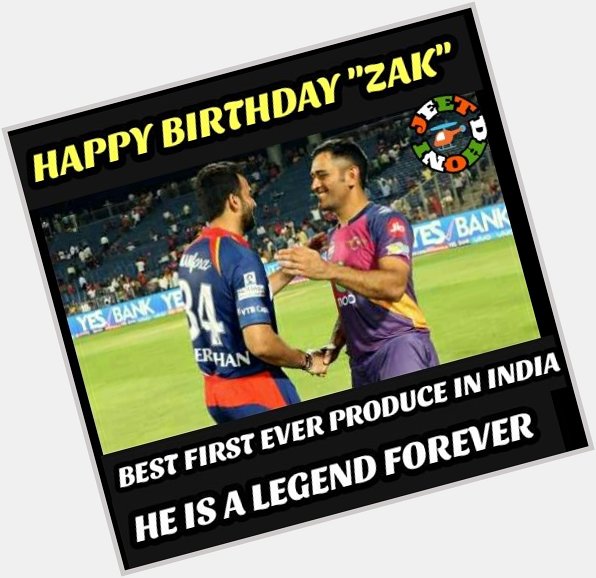 Happy birthday \"Zaheer Khan\"
Best first bowler India have ever produced.... He is a champion.. 