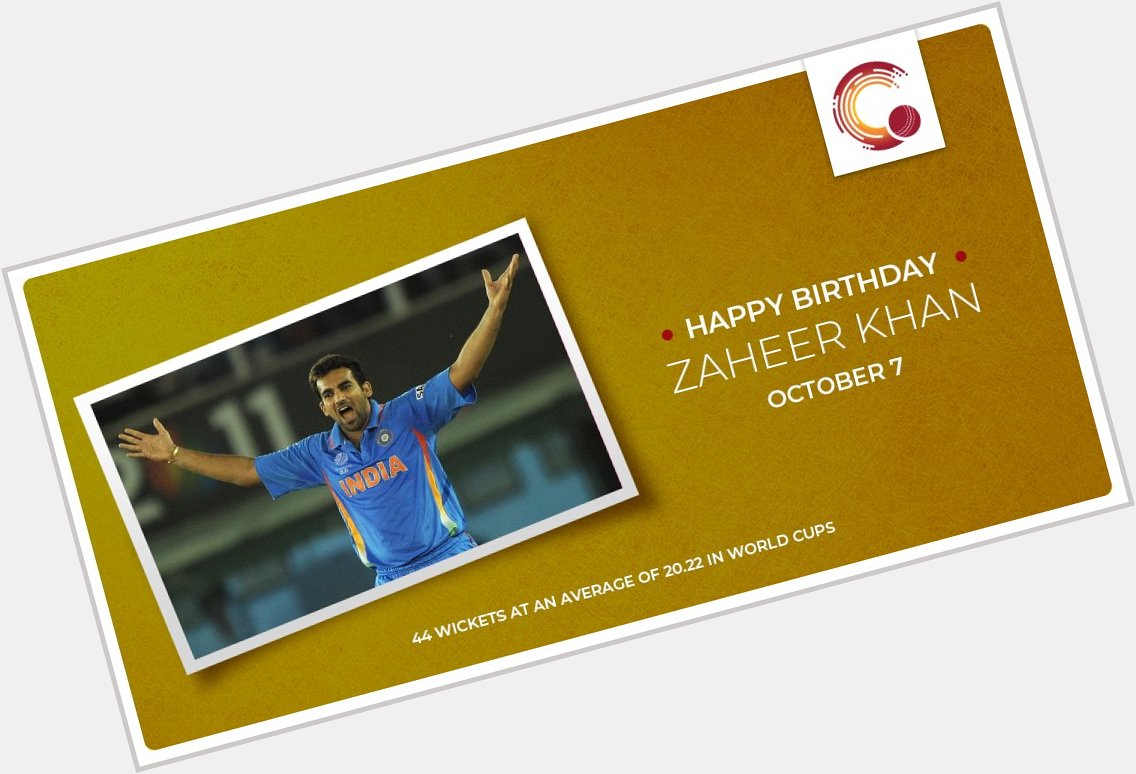 A top fast bowler who delivered in crucial situations for India. Happy Birthday, Zaheer Khan! 