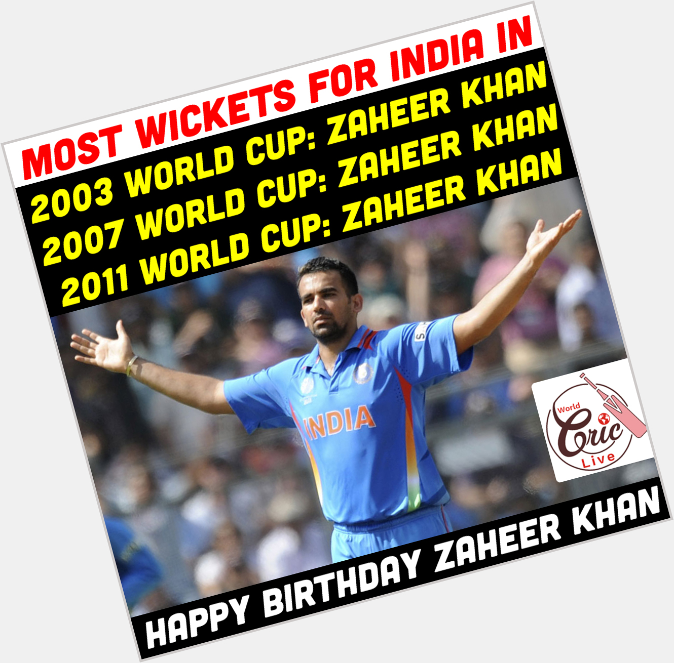Happy Birthday Zaheer Khan      