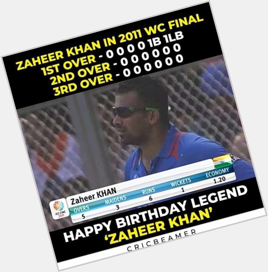 Happy Birthday Bowling Badshaha Zaheer Khan Sir  May God Bless You  Have a great year ahead  