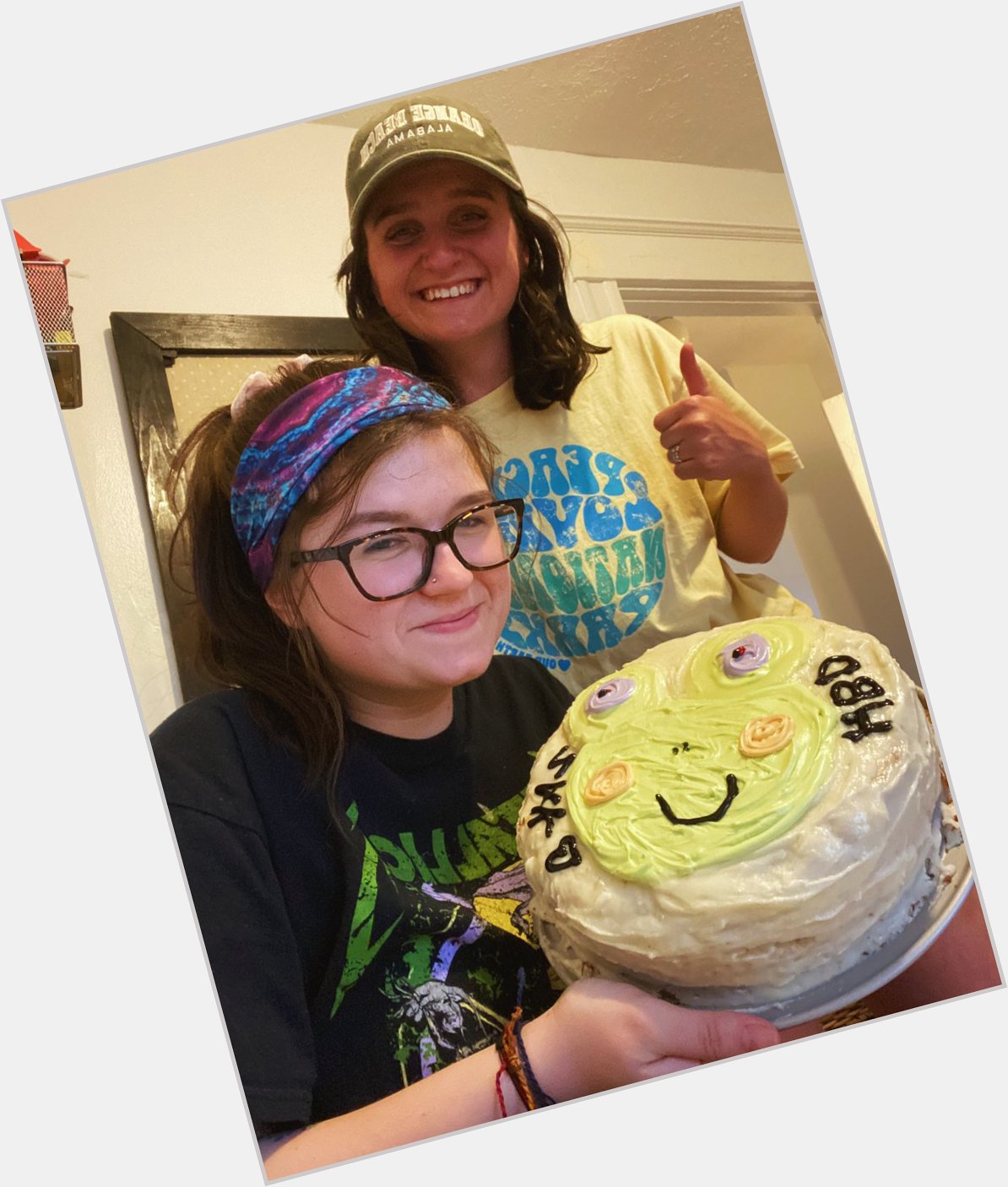 Happy birthday !! We celebrated by making you a frog cake and watching some GA  