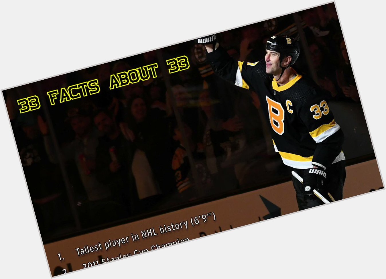 Happy 43rd birthday, Zdeno Chara! 

Here are 33 facts about No. 33 for his special day. 