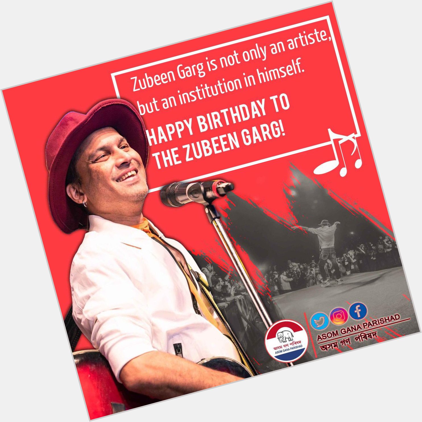 Zubeen Garg is not only an artiste, but an institution in himself.

Happy birthday to The Zubeen Garg! 